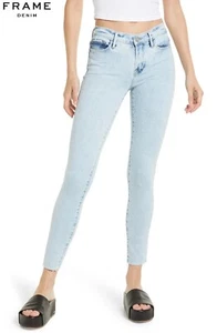 FRAME DENIM NWT $220 LE SKINNY DE JEANNE CROPPED RAW HEM ATWOOD JEAN.  SZ 28 - Picture 1 of 14