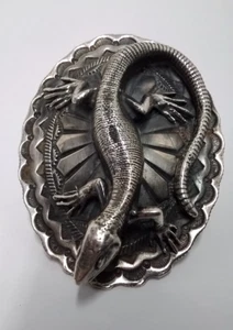 VTG Native Intricate Gecko Lizard Sterling Silver Ring - size 9.5 - 40.1G - Picture 1 of 6