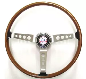 1966 Shelby GT350 New Reproduction Real Wood Steering Wheel & Horn Button - Picture 1 of 1