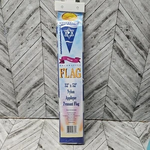 Shalom Nylon Wimpel Outdoor Flagge Garten Banner 32"x52" groß Vintage 90er Taube - Bild 1 von 4
