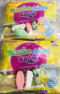 2 Packs Sprangler Bunnies Chicks/Eggs Marshmallow Candy 4oz- New See Below  - Picture 1 of 9
