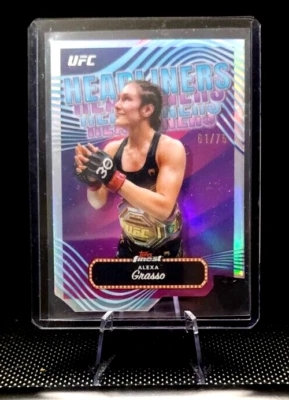 2024 Topps Finest UFC ALEXA GRASSO Headliners Die-Cut Refractor #61/75 - 1:108! - Image 1 of 2