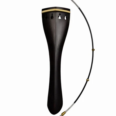 Full size Ebony Cello Tailpiece and Gut, Cello accessories - Image 1 of 2