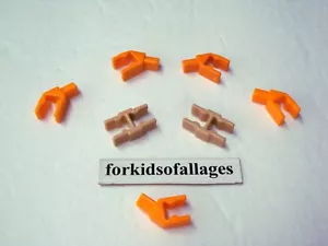 RARE KNEX Tan Double-End & Orange 1-Position Peg Angled Connector Parts / Pieces - Bild 1 von 1