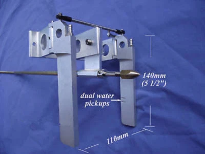 RC#286 1Set CNC Aluminio Doble Timón con 1/4" Juego de Eje de Cable Flexible para Barco RC Foto 1 de 4