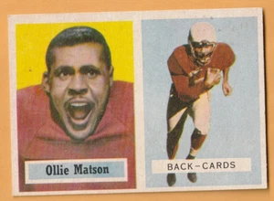 Ollie Matson Chicago Cardinals 1957 Topps #26 Salón de la fama San Francisco Dons 5Q - Imagen 1 de 2