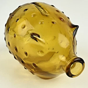 Vintage MCM Holmegaard Colbalt Amber Hobnail Glass Piggy Bank Jacob Bang Denmark - Picture 1 of 9