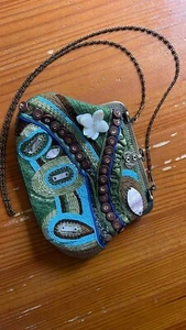 Chico's Beaded Evening Bag - Purse on Chain Strap - Picture 1 of 19