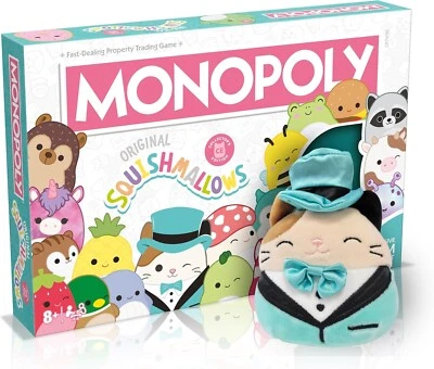 Monopoly Squishmallows Edición Coleccionista Incluye Cam The Cat Peluche Foto 1 de 4