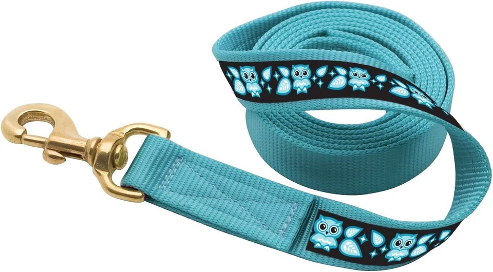 Perri's Leather Purple with Turtles Nylon Ribbon Lead with Snap - Image 1 of 1
