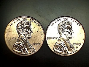 2009 P D Bicentennial Lincoln Cent Penny Set Brilliant Uncirculated From Rolls - Picture 1 of 1