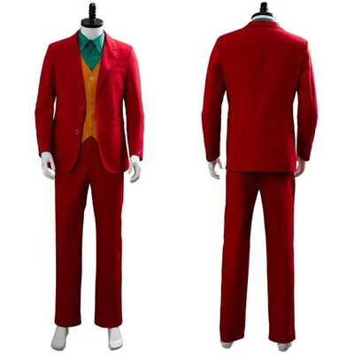 Joker Arthur Fleck Red Suit Cosplay Costume Men's Carnival Party Outfit - Image 1 of 4