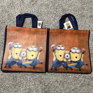 2 NUEVAS bolsas de compras reutilizables para niños de 2 caras Despicable Me MINIONS - Imagen 1 de 5