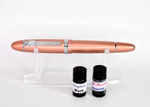 ROSEGOLD JINHAO ELITE 159 WIDE BODY STAHL FÜLLFEDERHALTER, MITTLERE FEDER, 2 TINTEN - Bild 1 von 3