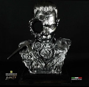 Terminator Action Figure Busto T-1000 Statua Liquid Metal Effect Made in Italy - Picture 1 of 14