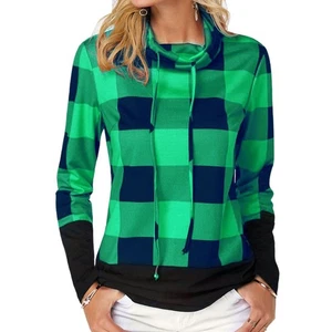 Herbst Winter Damen Pullover Langarm Gitter Übergröße2823 - Bild 1 von 2
