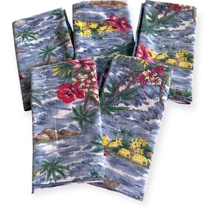 Juego de 5 Servilletas de Tela Tropical Floral Hawaiano Aloha Playa Costera Floral - Imagen 1 de 5