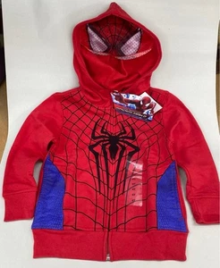 Spider-Man Hoodie 4T Red Kids Costume Halloween Pullover - Picture 1 of 10