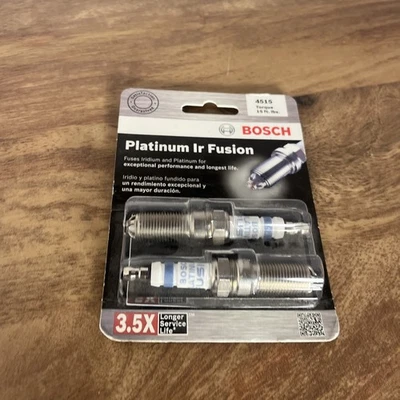Bosch Platinum IR Fusion 4515 Spark Plug, Torque 15 ft lbs - 2 Pack - Image 1 of 2