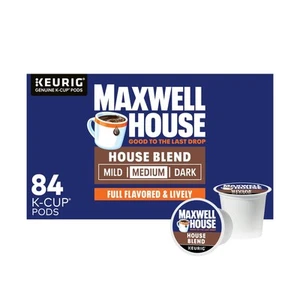 Maxwell House House Blend Medium Roast K-Cup Coffee Pods, 84 ct Box - Picture 1 of 10