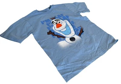 Disney Boys Frozen I'm Olaf Graphic Blue Short Sleeve Shirt Size Medium - Image 1 of 3