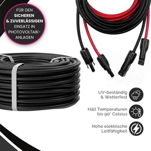 Cable de extensión cable solar 4mm² 1-50m enchufe solar para paneles solares 0% IVA - Imagen 1 de 30