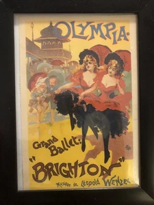 Jugendstil Schreibtisch, Wanddeko, Olympia Grand Ballet Brighton gerahmt - Bild 1 von 2