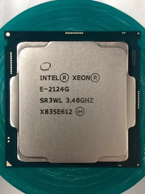 Intel Xeon E-2124G 3.40GHz 4-Core 8MB LGA1151 Server CPU Processor SR3WL 71W - Image 1 of 2