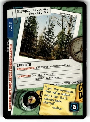 The X-Files CCG: The Truth is Out There Card C Olympic National Forest, WA. - Image 1 of 4