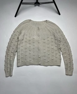 Women’s Wool Cardigan Karl Donoghue Beige Sezane Size S - Picture 1 of 10