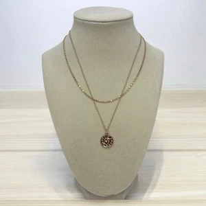 Revolve Ettika Fashion Jewelry Gold Necklace Combo Chain and Coin GTN2289 NWT - Picture 1 of 5