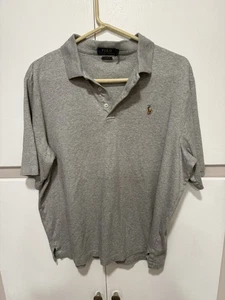Polo Ralph Lauren Gris Pima Tacto Suave Polo Talla Grande - Imagen 1 de 5