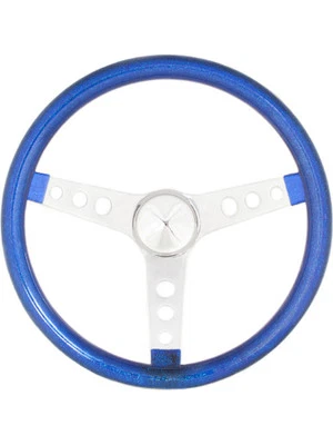 Grant Steering Wheel Metal Flake 15 in Diameter 3-Spoke Blue Metal Flake (8466) - Image 1 of 4