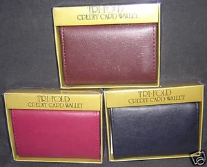 NEW; MENS TRI-FOLD WALLET, BILLFOLD; 3 Colors; Gift Box - Picture 1 of 4