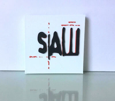 SAW Movie 1 2 3 4 5 6 3D Spiral Jigsaw Display Logo Text Stand Tobin Bell Smith