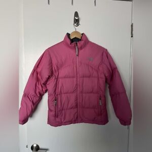 The North Face 600 Down BubbleGum Pink Barbie Puffer Jacket for Girls Sz Large