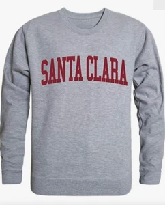 Fanatics Mens Santa Clara University Long Sleeve Sweatshirt Small Gray SP NWT - Picture 1 of 11