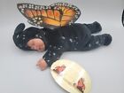 1998 Anne Geddes Baby Schmetterlinge Bohne gefüllt 9 Zoll afroamerikanisches Kind 