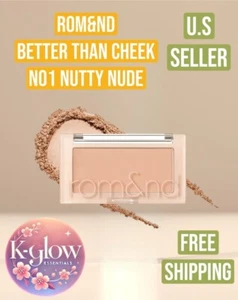 Rubor Rom&nd Better Than Cheek N01 Nutty Nude Auténtico y Confiable EE. UU. Vendedor - Imagen 1 de 3