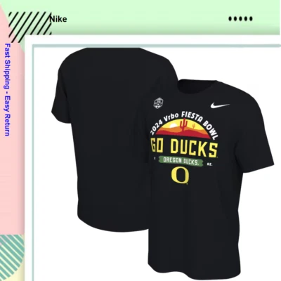 Nike Youth Oregon Ducks 2024 Fiesta Bowl Mantra T-Shirt, Black, S - Image 1 of 3