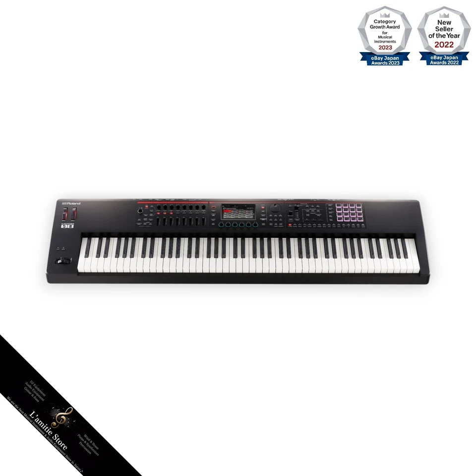 Roland FANTOM-08 Music Workstation Synthesizer 88 Keyboard FANTOM08 Japan Black - Image 1 of 4