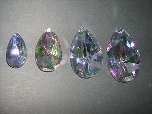 Goccia Cristallo Molato Vitrail Asfou GLASS CRYSTAL COLOUR ORNAMENT 105212-50x30 - Imagen 1 de 1