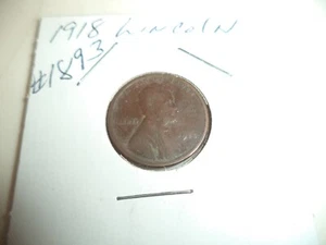 1918 Lincoln Wheat Cent Penny - Picture 1 of 2