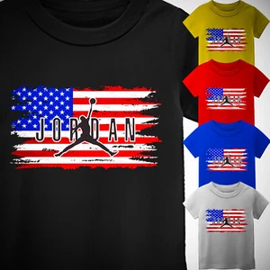 Distressed Ameriacn Flag Kid's T-Shirt USA Sport 4th Of July Funny New Gift Tee - Picture 1 of 14