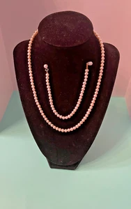 Cultured Pearl 5mm 18" Necklace and 4.5mm Bracelet 14kt Yellow Gold - Picture 1 of 7