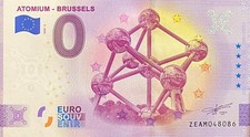 0 euro note atomium brussels anniversary belgium 2020 miscellaneous number