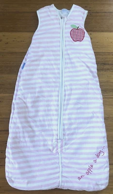 Grobag Saco de Dormir Bebé Rayas Rosa y Blanco Con Manzana 6-18 Meses 2.5 Tog Foto 1 de 4