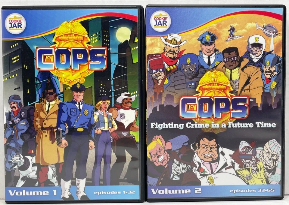 COPS Vol. Juegos de DVD de dibujos animados de 1 y 2 6 discos - Tarro de galletas Episodios 1-65 Foto 1 de 4