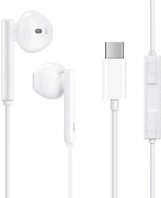 Type C Earbuds Earphones HiFi Stereo USB C Headphone For Samsung A54 S22 S23 - Image 1 of 4