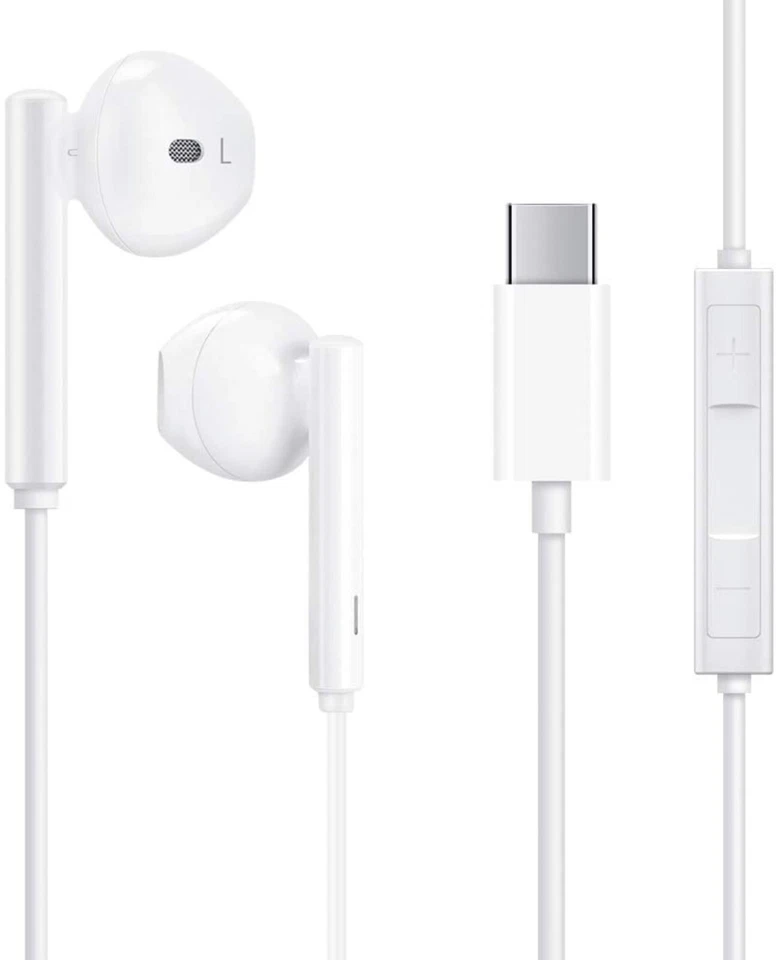 Type C Earbuds Earphones HiFi Stereo USB C Headphone For Samsung A54 S22 S23 - Image 1 of 4